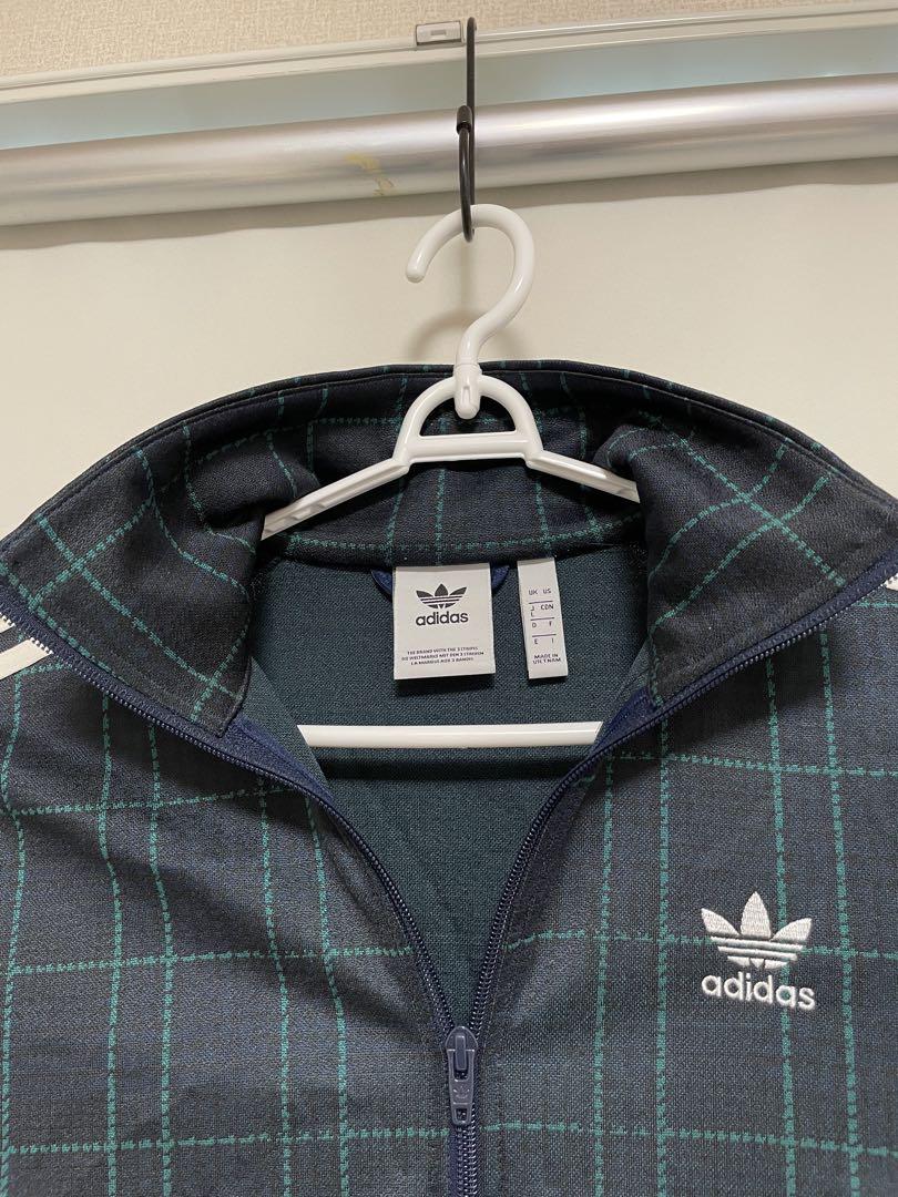 adidas タータンチェック柄セットアップジャージ 上下セット