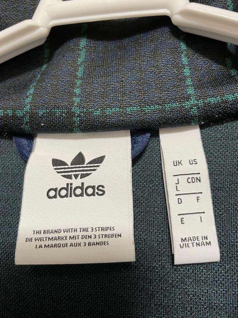 adidas タータンチェック柄セットアップジャージ 上下セット