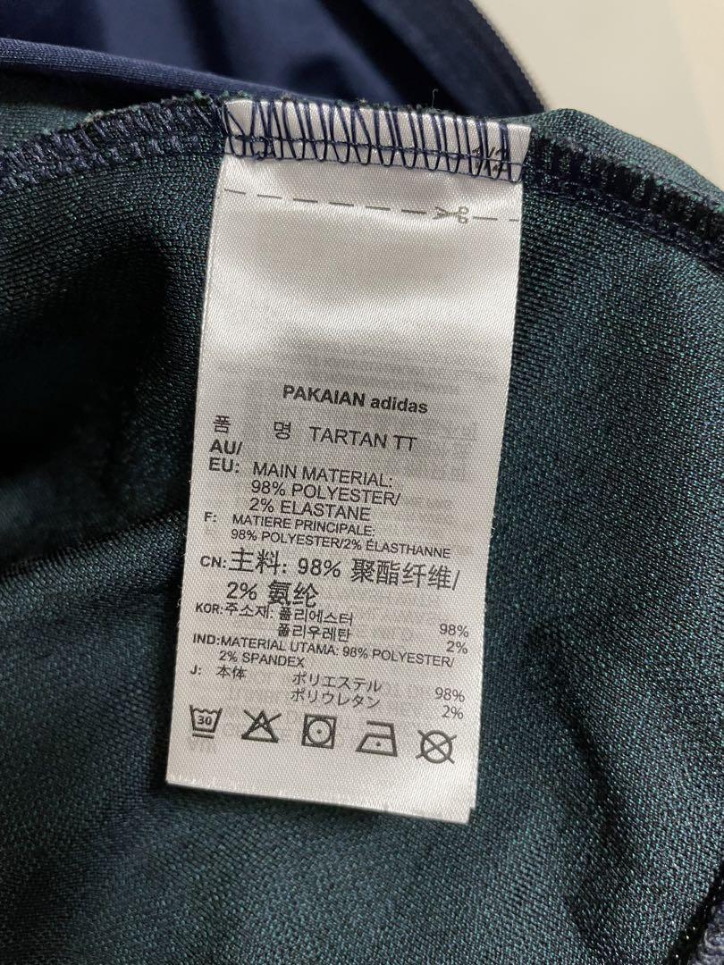 adidas タータンチェック柄セットアップジャージ 上下セット