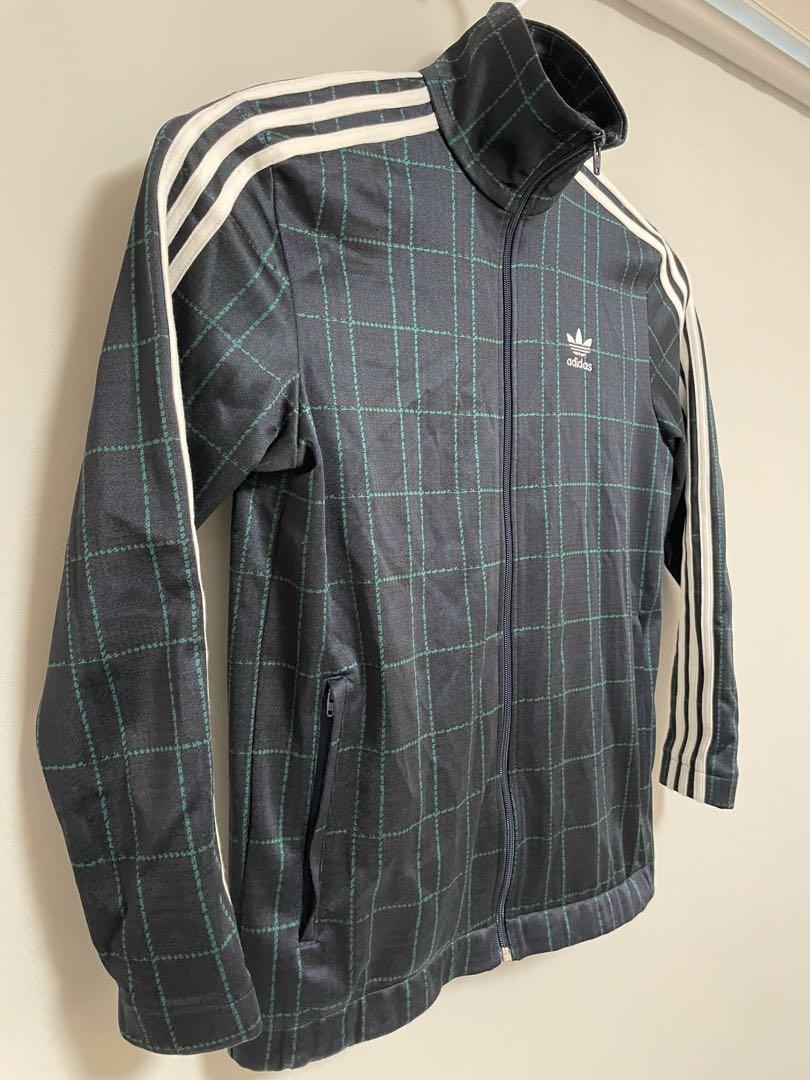 adidas タータンチェック柄セットアップジャージ 上下セット