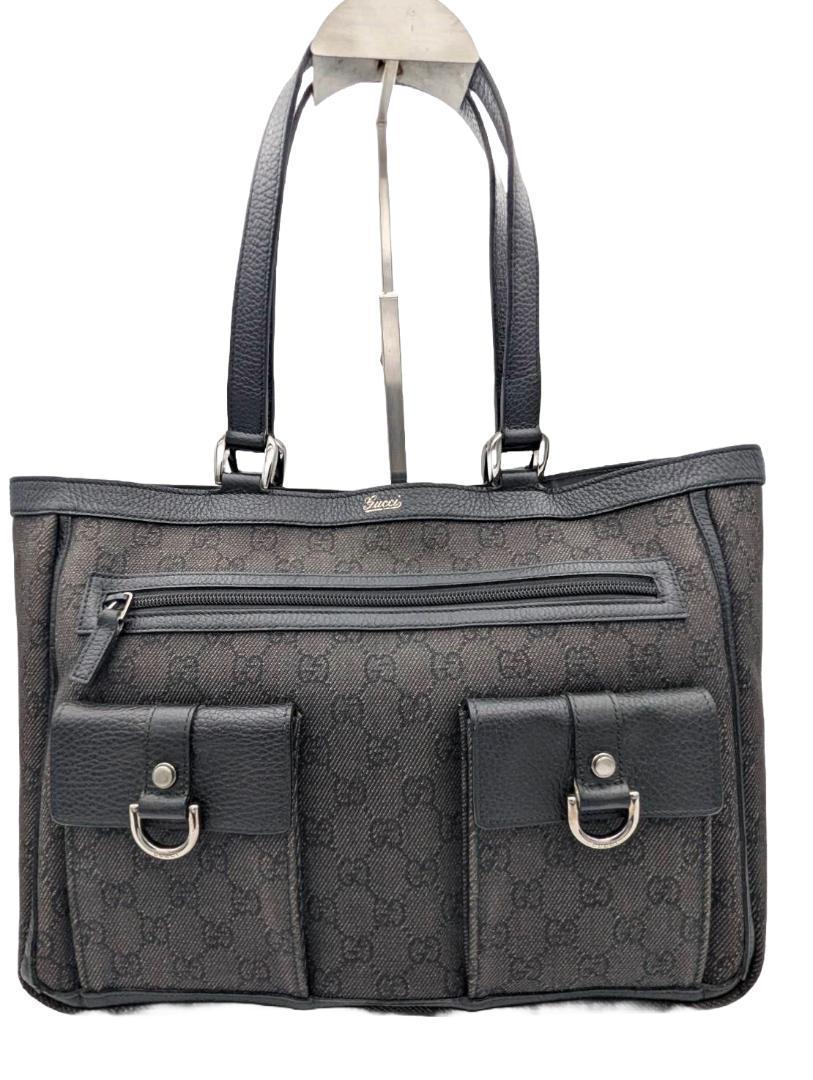 【限定販売】 GGキャンバス グッチ 美品】GUCCI レザー バッグ トート バッグ