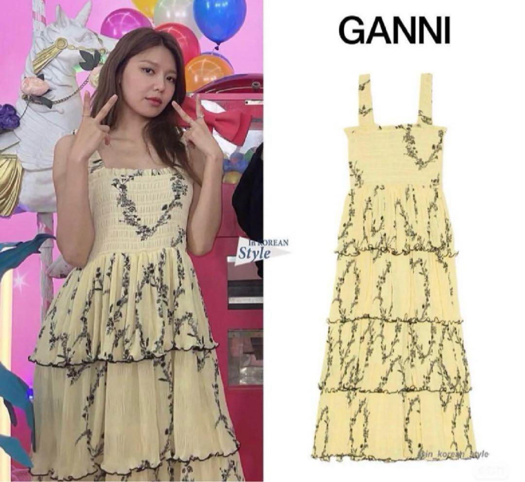 ganni ガニー 横田ひかる ハンソヒ 着用 ワンピース
