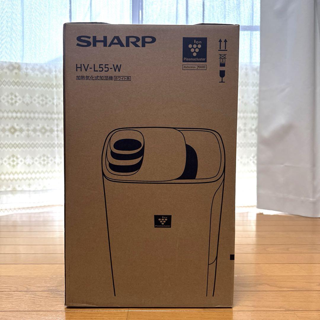 シャープ 加湿器 プラズマクラスター 7000 ホワイト HV-L55-W