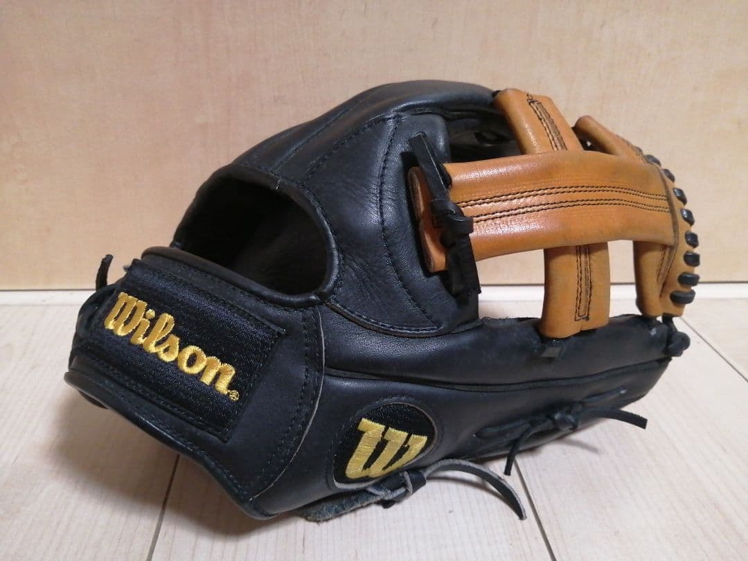 Wilson ウィルソン 軟式 内野 グローブ ブラック オレンジ 右投げ