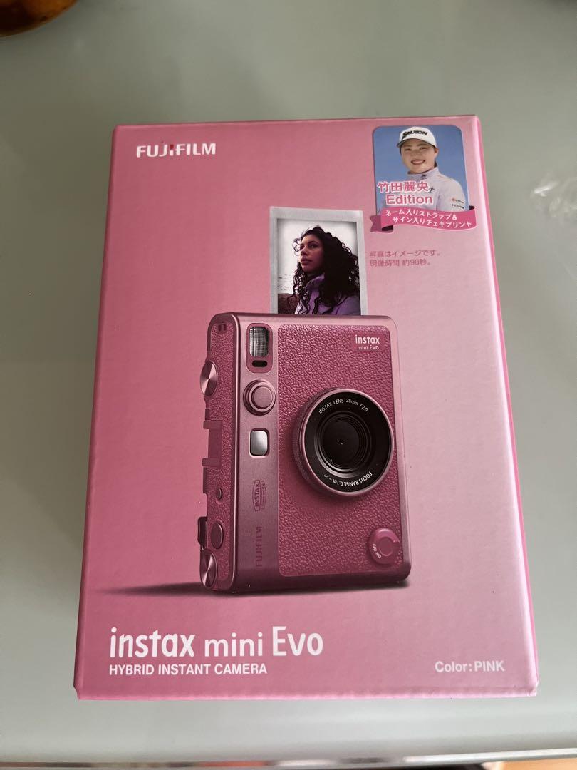 【新品未使用】チェキinstax mini Evo ピンク 竹田麗央