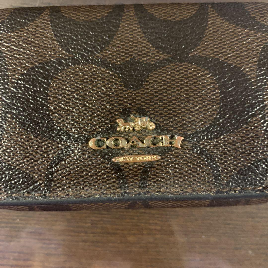 COACH ブラウン レザー 4連キーケース - メルカリ