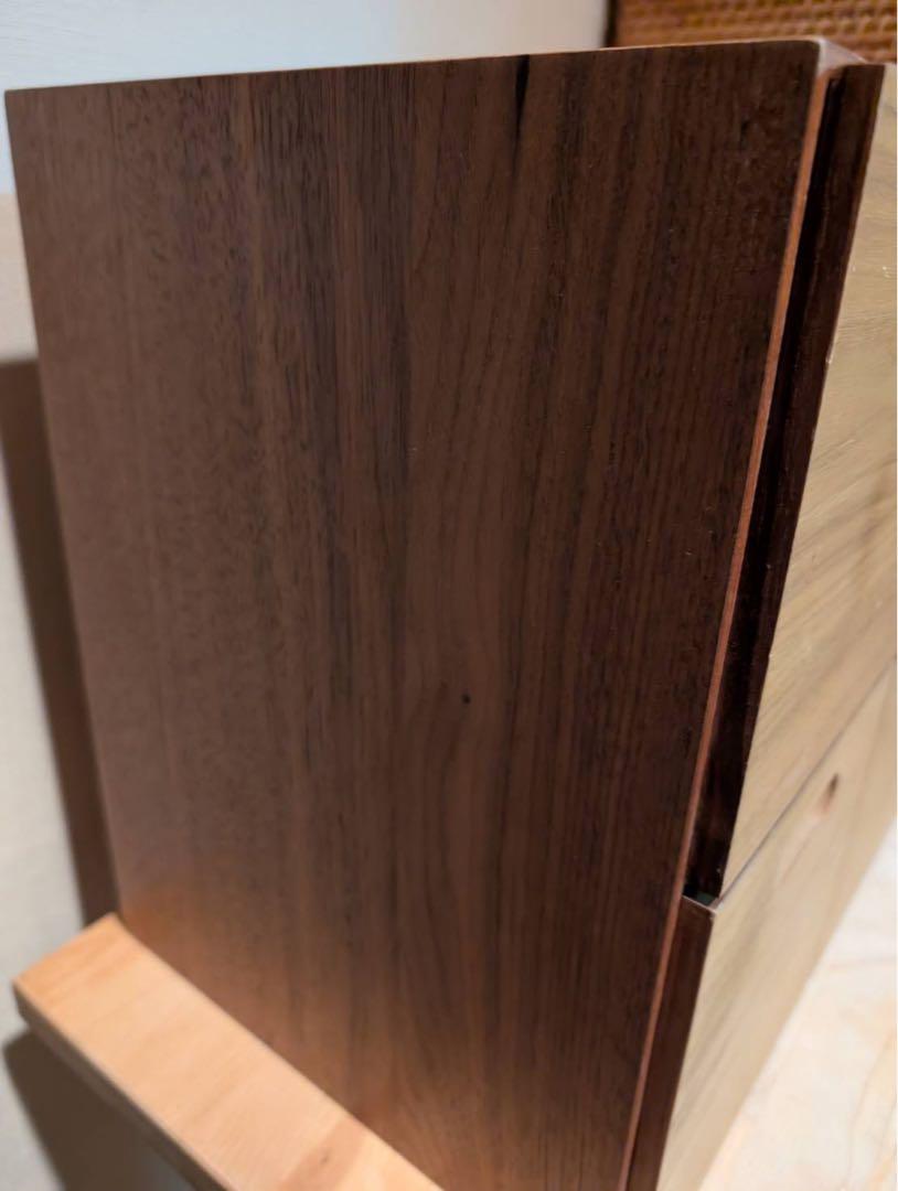 【送料込】無印良品 MUJI スタッキングシェルフ 引き出し ラタンカゴ 木製