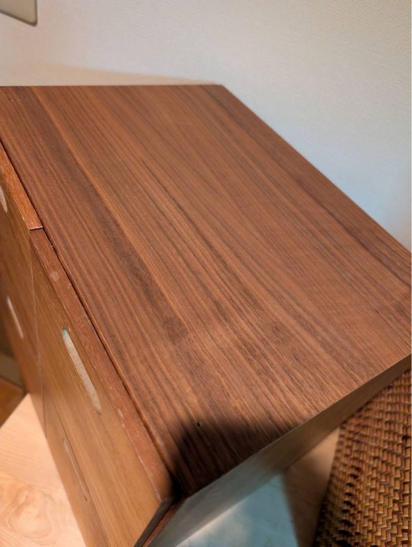 【送料込】無印良品 MUJI スタッキングシェルフ 引き出し ラタンカゴ 木製