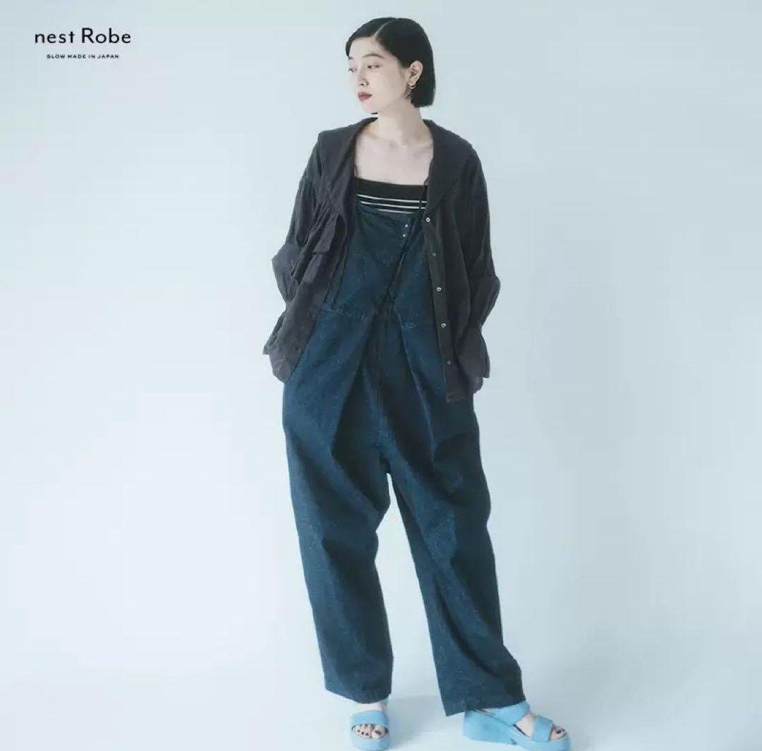 nest Robe ネストローブ デニムフロントホックサロペット