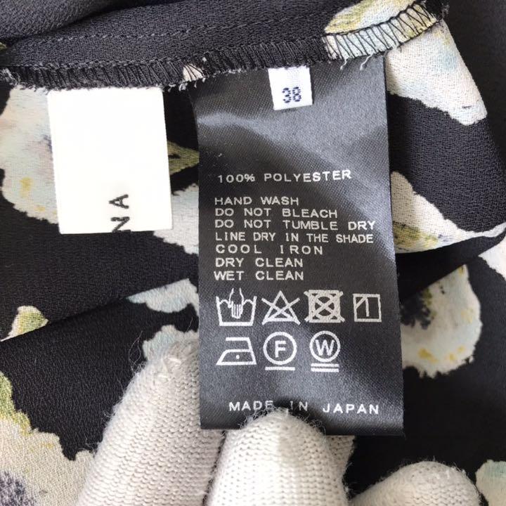 えます 極美品✨イエナ 花柄 2018AW M liuTY-m88783507017 シャツカラーフラワードレス ワンピース Θャツカラー