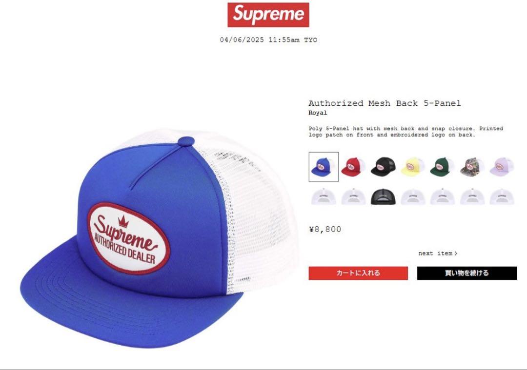 Supreme Authorized Mesh Back 5-Panel