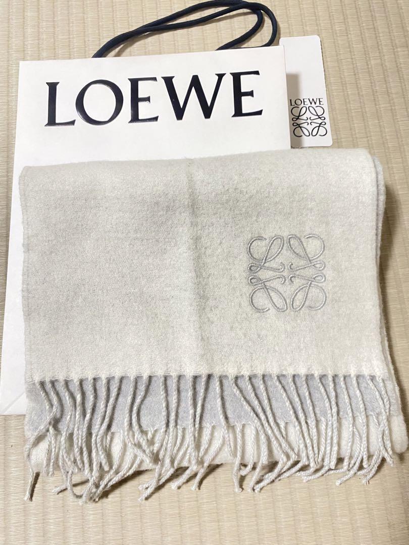 LOEWE バイカラー スカーフ（ウール&カシミヤ）