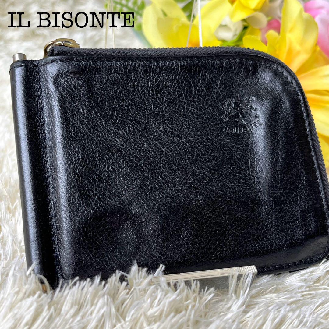 IL BISONTE イルビゾンテ マネークリップ 黒 レザー ブラック