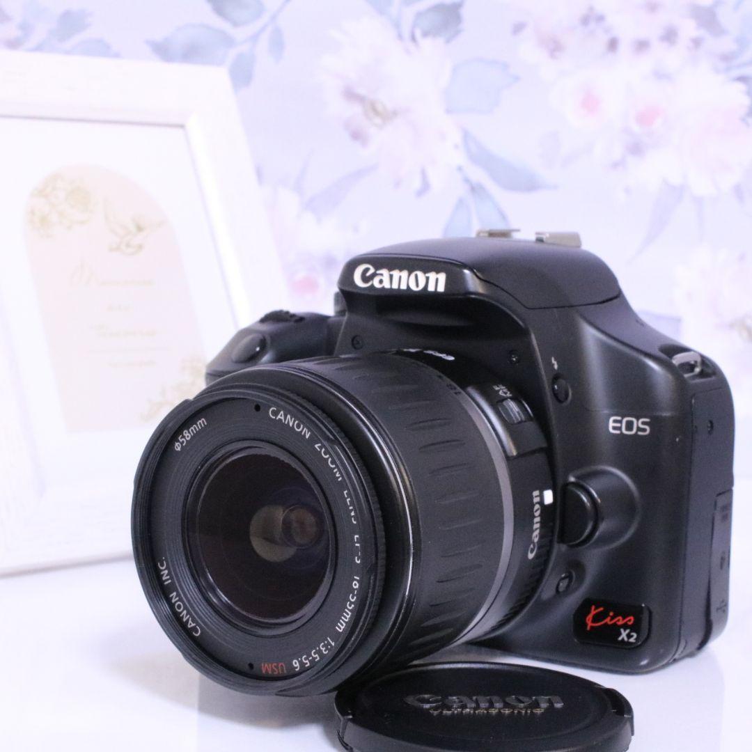 ★Canon Kiss X2★スマホ転送OK★初心者スターターセット★ スマホ転送✨Canon EOS kiss X2 レンズキット｜動作良好 初心者向