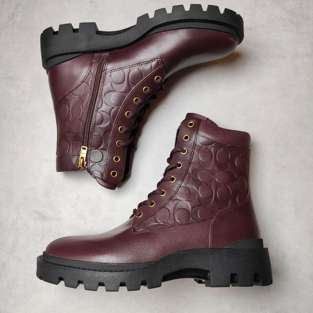 【未使用級】 COACH コーチ CITYSOLE BOOT ブラウン　ブーツ