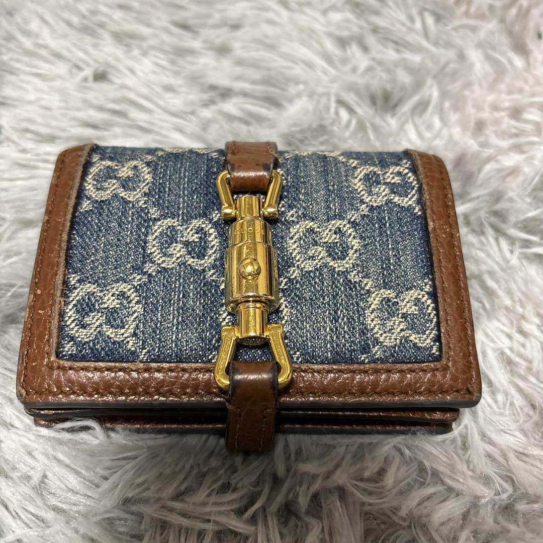 GUCCI ジャッキー 1961 折り財布 デニム