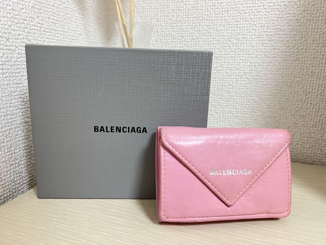 ⭐︎値下げ⭐︎BALENCIAGA ピンク 三つ折り財布 美品】BALENCIAGA⭐︎三つ折り財布⭐︎ピンク - メルカリ