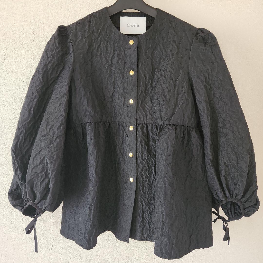 新品タグ付きガーリッシュ　girlish ピーナッツ　ブラウス 40 ブラック 新品タグ付きガーリッシュ girlish ピーナッツ ブラウス 40 ブラック