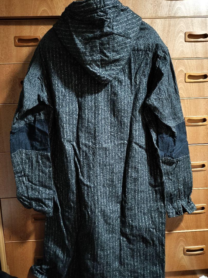 a.f artefact ストライプ フード ワーク コート