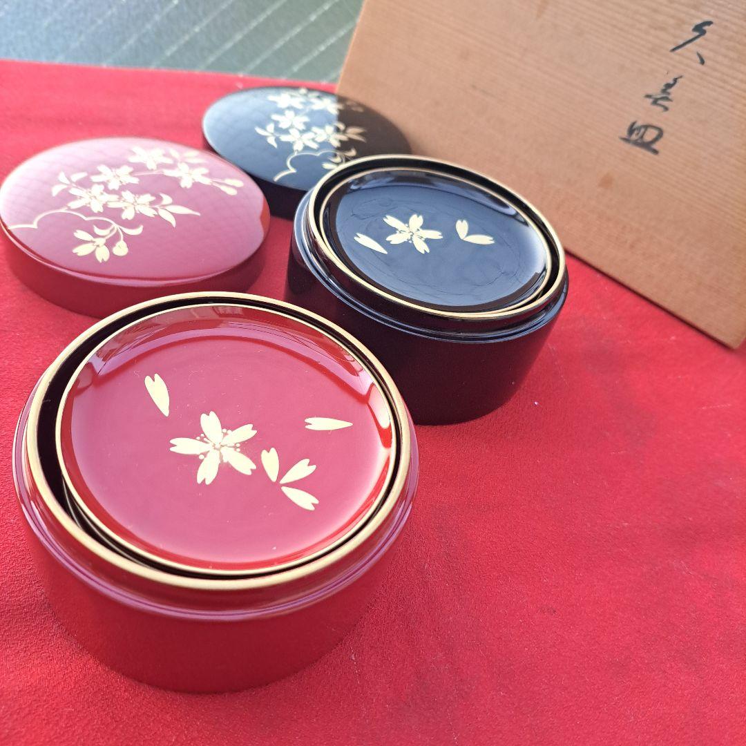 【京都平安　象彦　久美皿セット】天然木製　　桜\