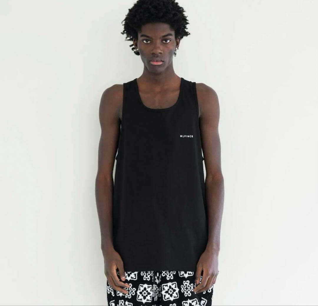 美品　MLVINCE CLASSIC LOGO TANK BLACK XL