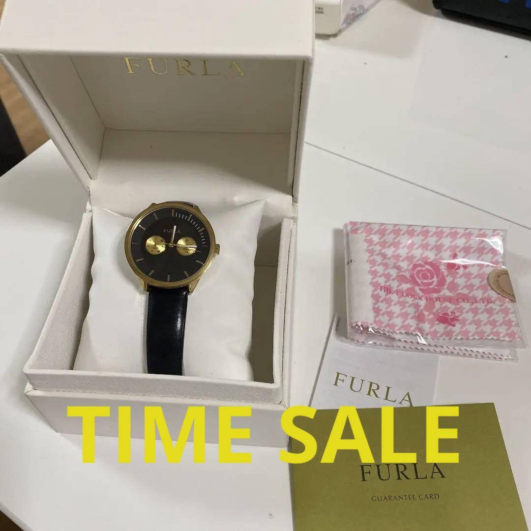 FURLA 腕時計 ブラック 中古品