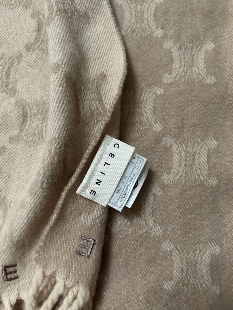 SCARF IN MONOGRAM CASHMERE - BEIGE / TOFFEE | CELINE