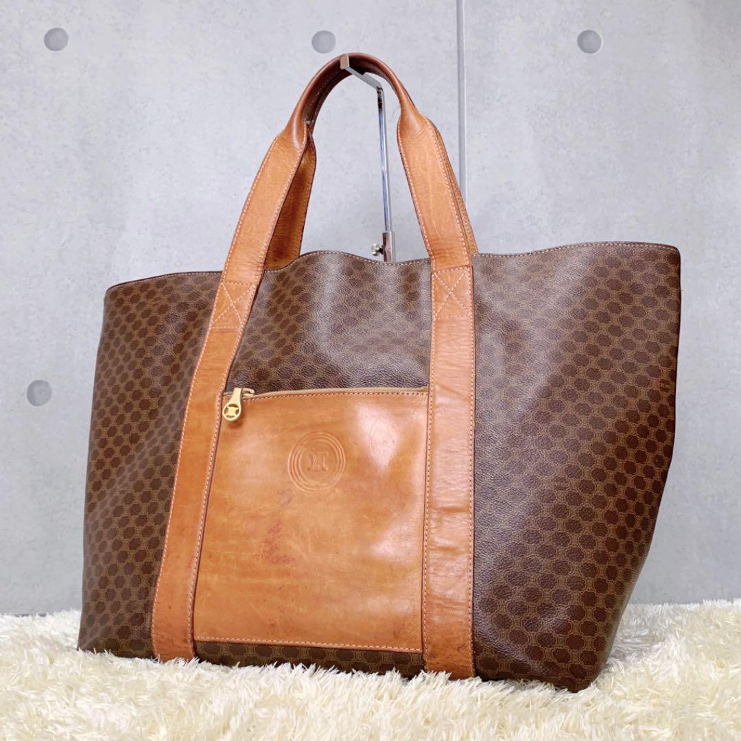 大割引 CELINE マカダム柄 トートバッグ 大容量 セリーヌ - トート