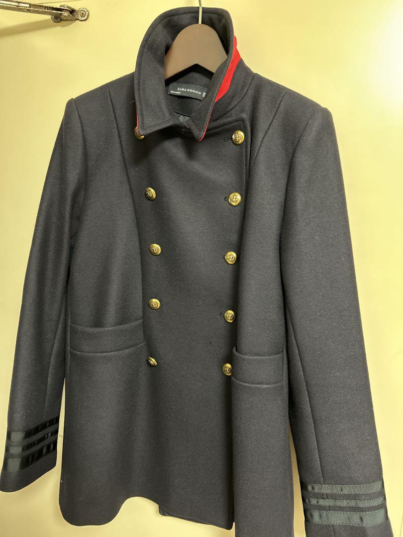 ZARA ピーコート　ショートコート　ジャケット　ナポレオンジャケット