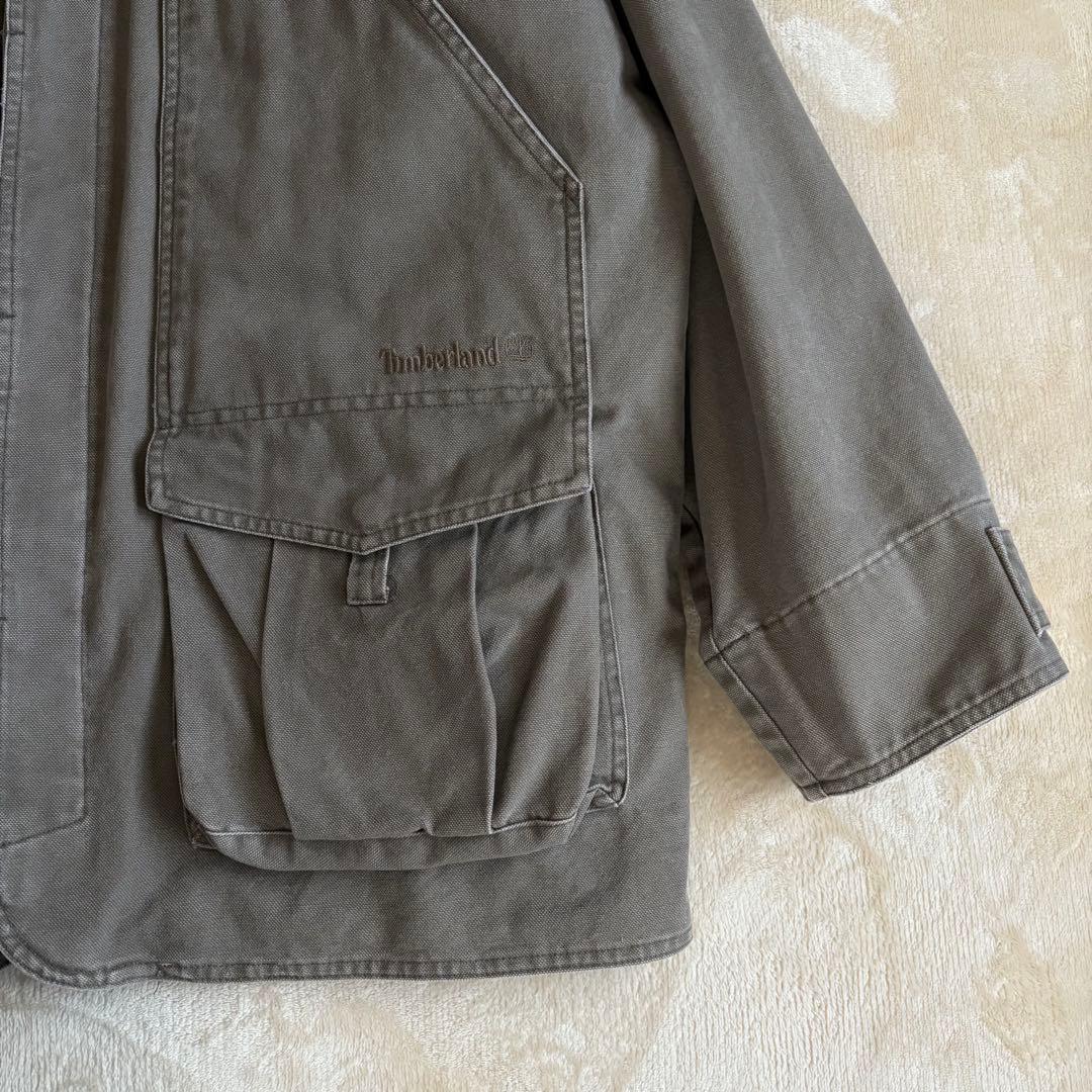 美品✨90s ティンバーランド ハンティングジャケット 襟レザー中綿ライナー 付 美品✨90s ティンバーランド ハンティングジャケット 襟レザー中綿ライナー 付