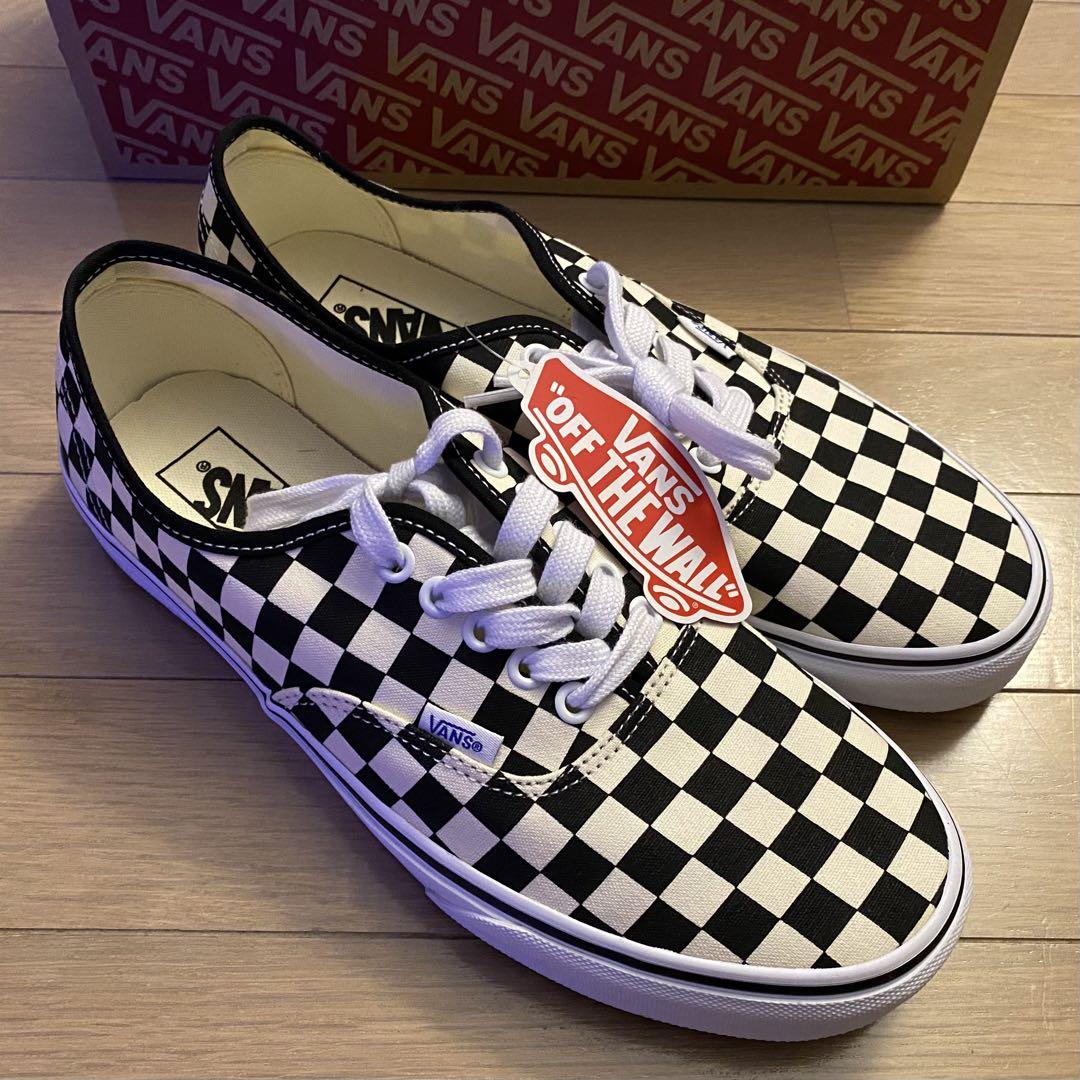 は自分にプチご褒美を ④【27.5】VANS チェッカー オーセンティック バンズ AUTHENTIC 靴