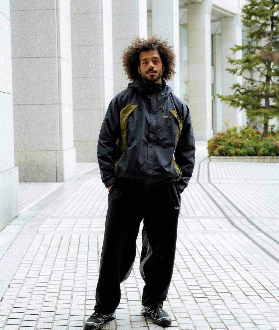 Optstuff SHELL PARKA ネイビー×カーキ