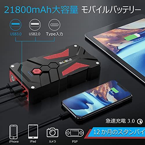 BIUBLE ジャンプスターター 21800mAh大容量 車用エンジンスターター