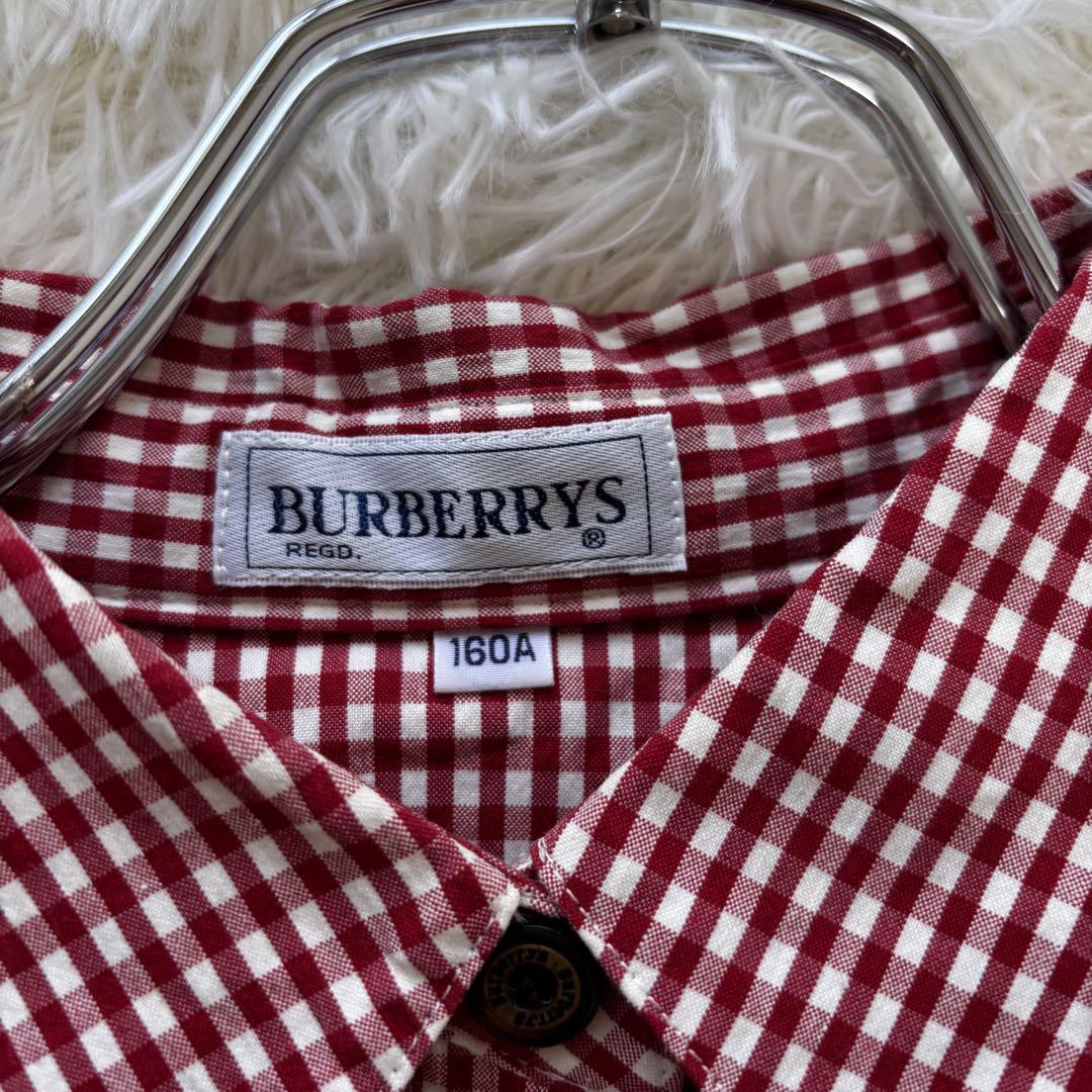 グランドセール 漫画 Burberry✨シャツワンピース ギンガムチェック 刻印ボタン ワンピース
