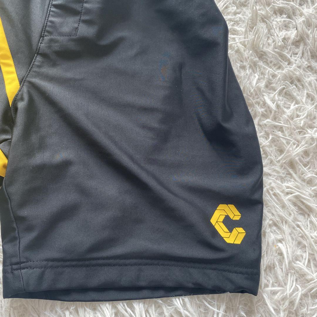 CRONOS パンツ ブラック イエロー CRONOS Mechanical stretch shorts【BLACK×YELLOW】
