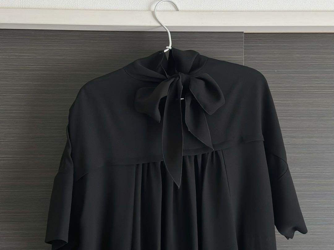 ENFOLD ライトジョーゼット スカーフ NECK DRESS ワンピース36 画像7