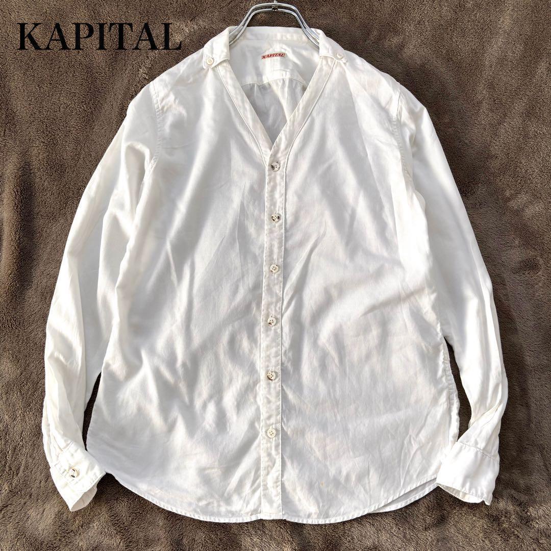 KAPITAL キャピタル コットン ブラウス シャツ ボタンダウン 白 春夏