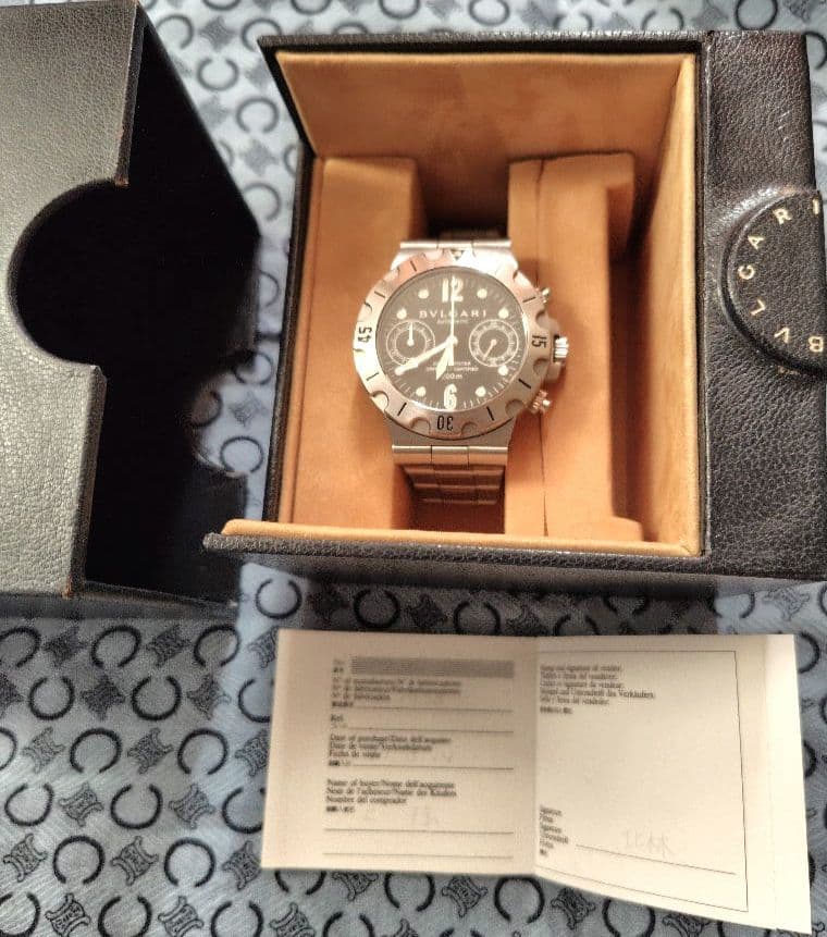 BVLGARI ディアゴノ スクーバ　クロノグラフ　SCB38S フルコマ