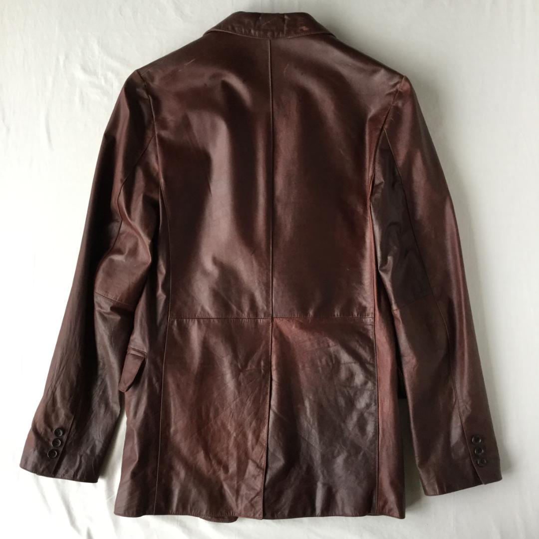 NEW好評 美品 ブラウン M nxMJI-m88865360556 シェラック レザージャケット 限定品国産