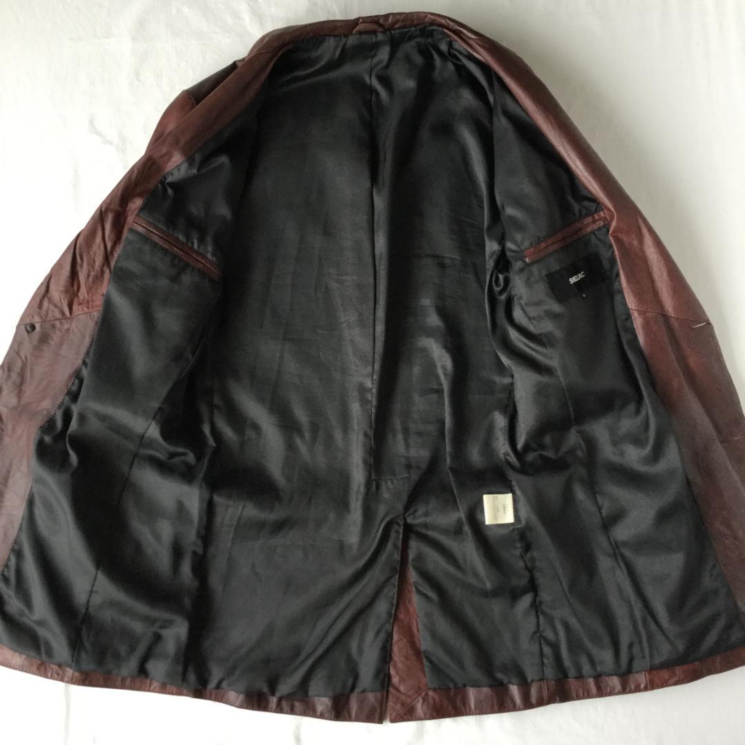 NEW好評 美品 ブラウン M nxMJI-m88865360556 シェラック レザージャケット 限定品国産