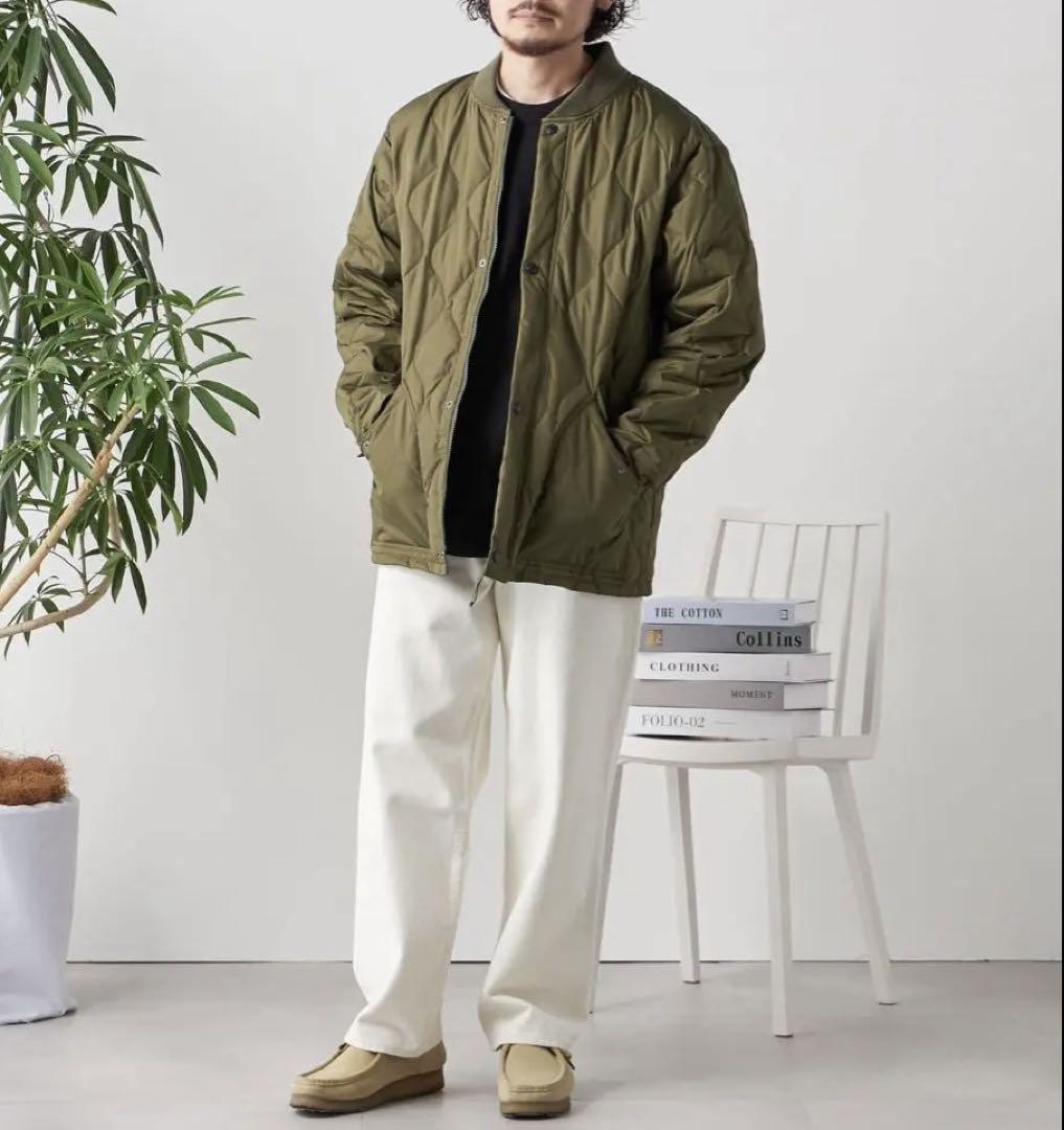 美品 TAION ミリタリーキルトダウンJKT OLIVE Mサイズ