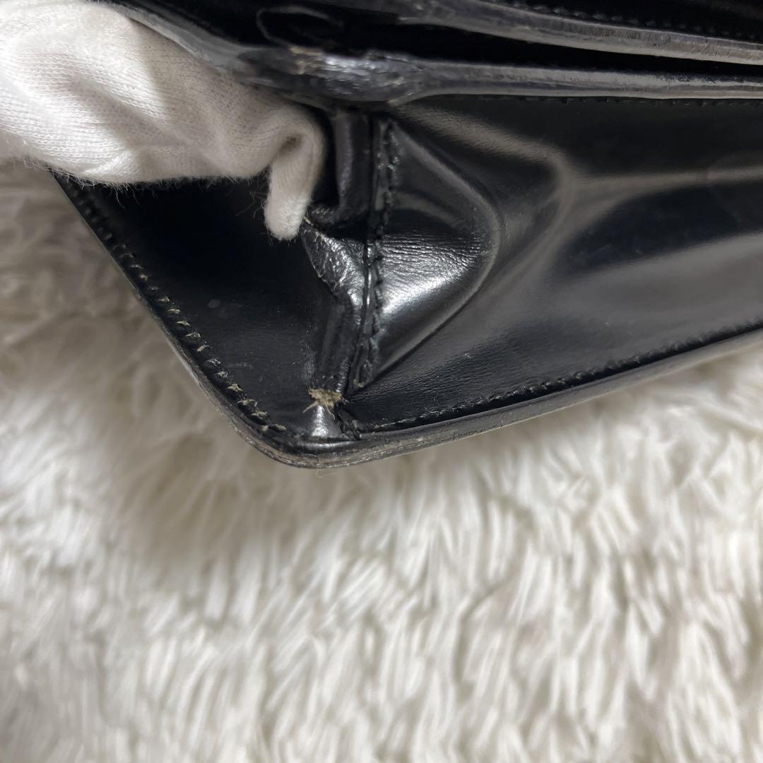 GUCCI ビジネスバッグ　レザー　ハンドバッグ　ブラック　ロゴ　ロック