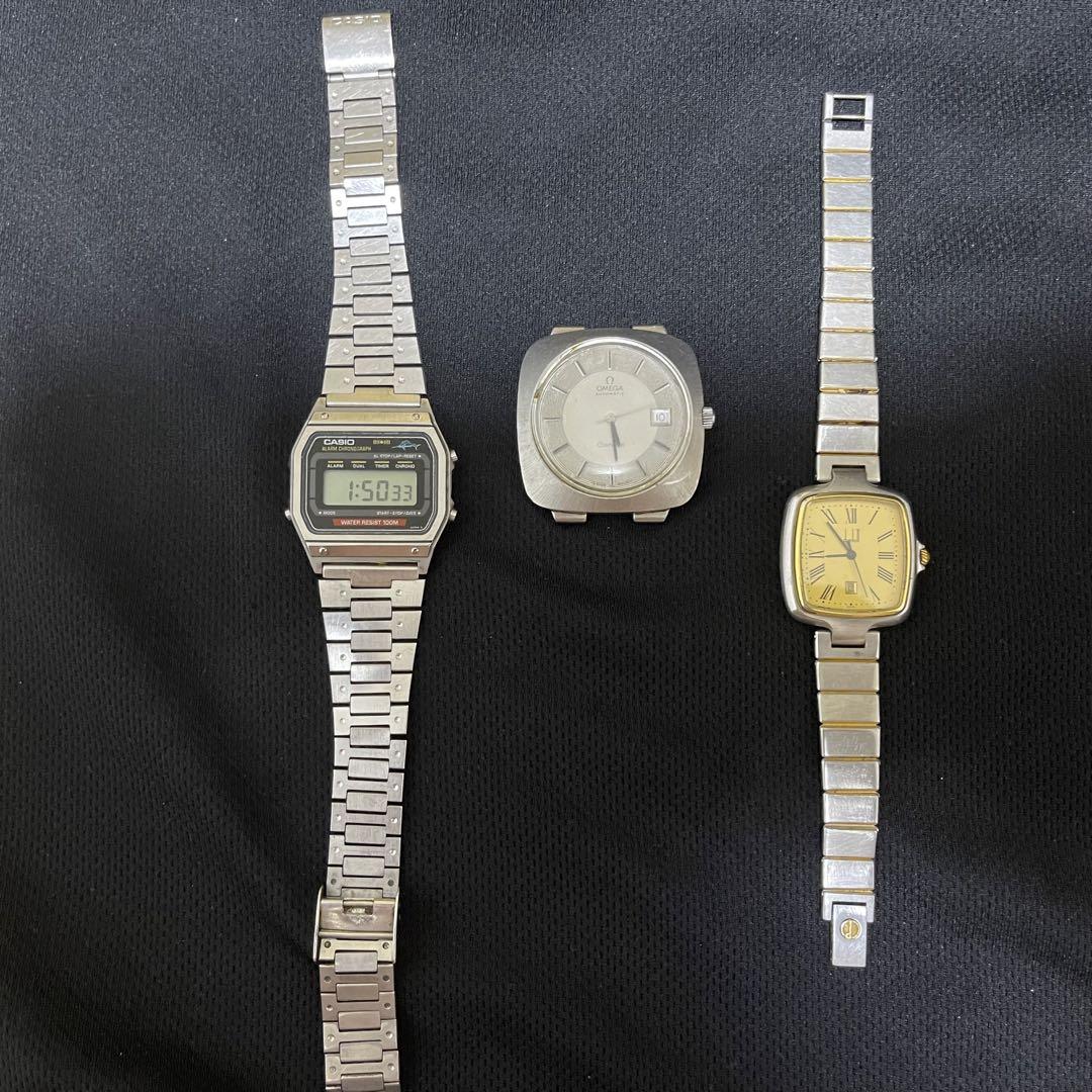 ジャンク 腕時計 3本セット まとめ OMEGA CASIO DUNHILL