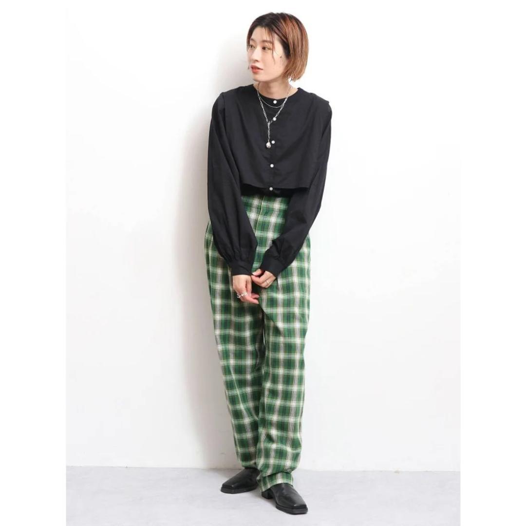 新品 Ungrid アングリッド ハイウエスト チェックパンツ F