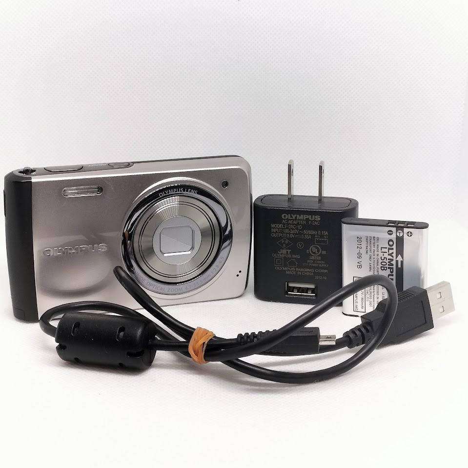 【数量限定】旧モデル在庫処分セールを開催します！ 美品 充電器付き OLYMPUS t47 コンデジ VH-410 STYLUS デジタルカメラ