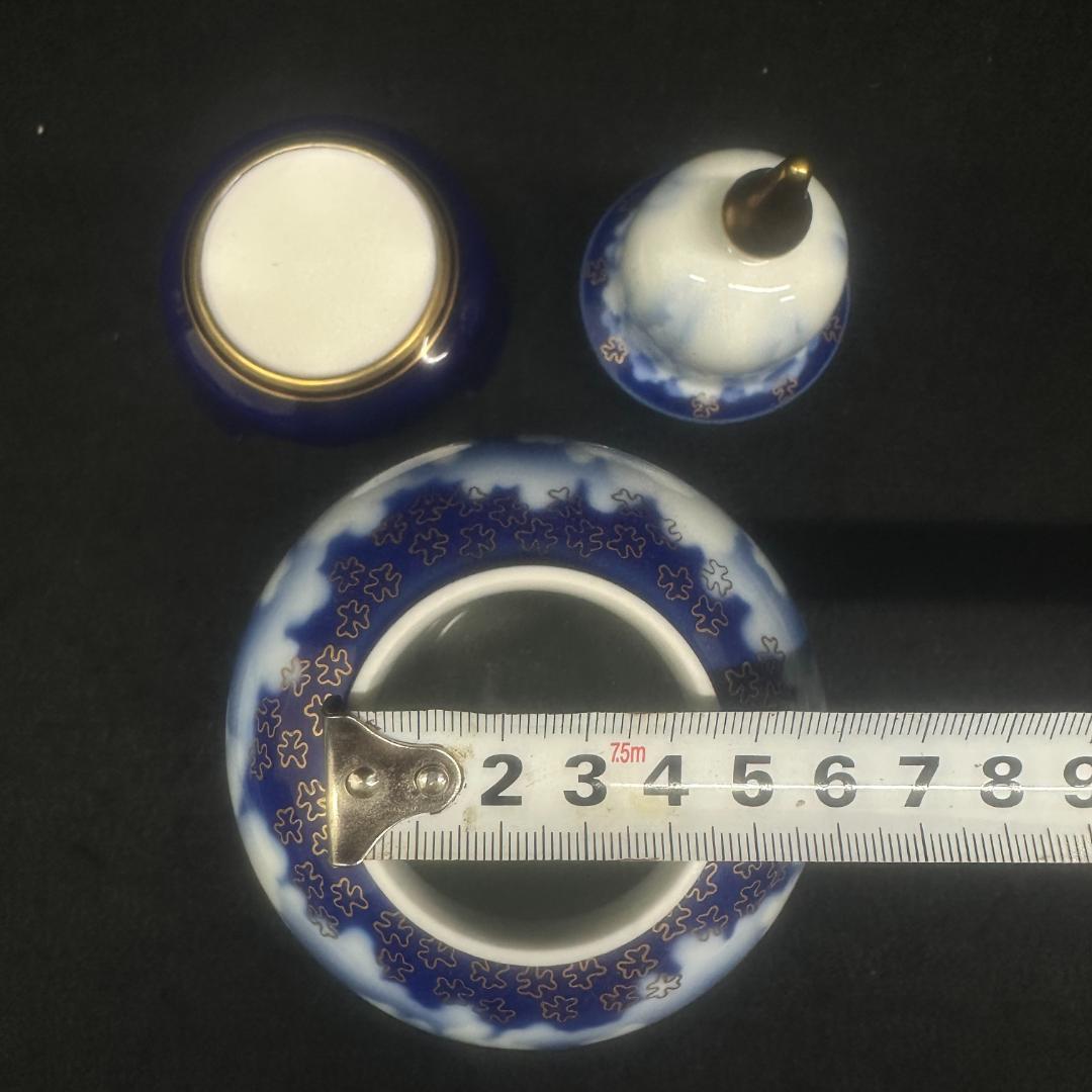 深川製磁　美品　牡丹金ミル 沈香壺