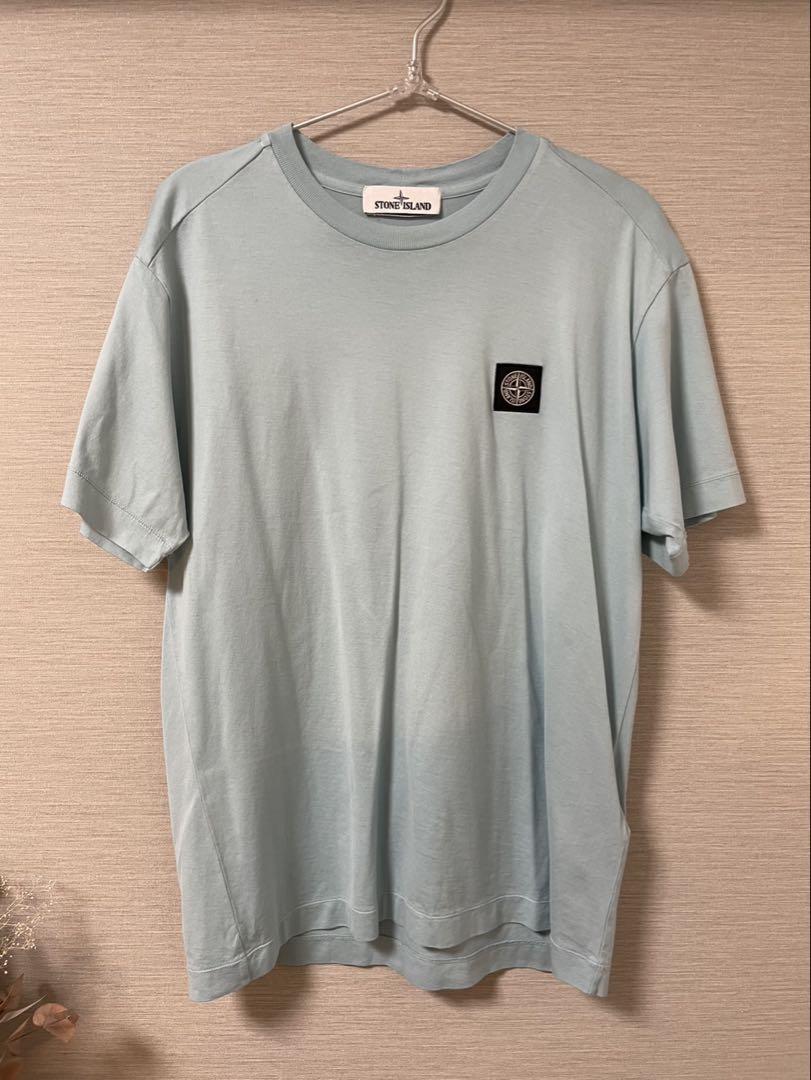 STONE ISLAND Tシャツ　胸ポケット　M 水色