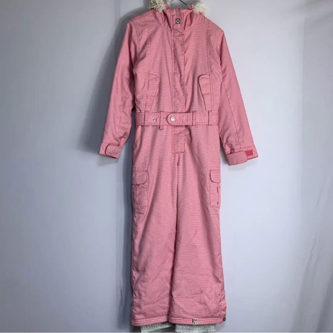 ROXY ロキシー ボードウェア つなぎ チェック ピンク ファー S 5,976円
