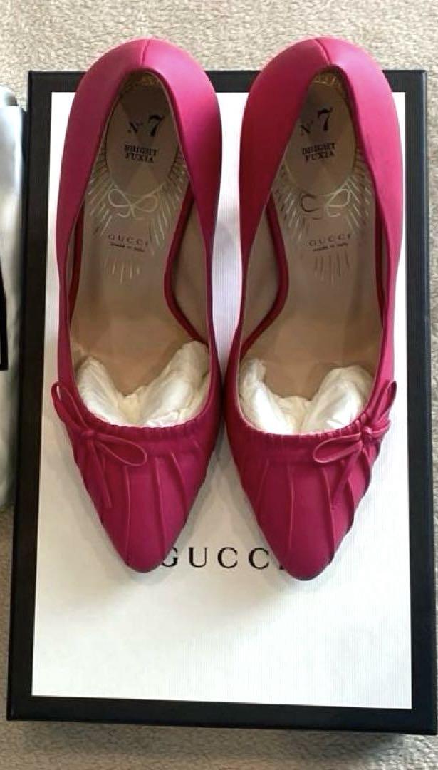 GUCCI ピンクページュ　パンプス　37 24cm 楽天市場】【8/1 P2倍】【本物保証】 布袋付 超美品 グッチ