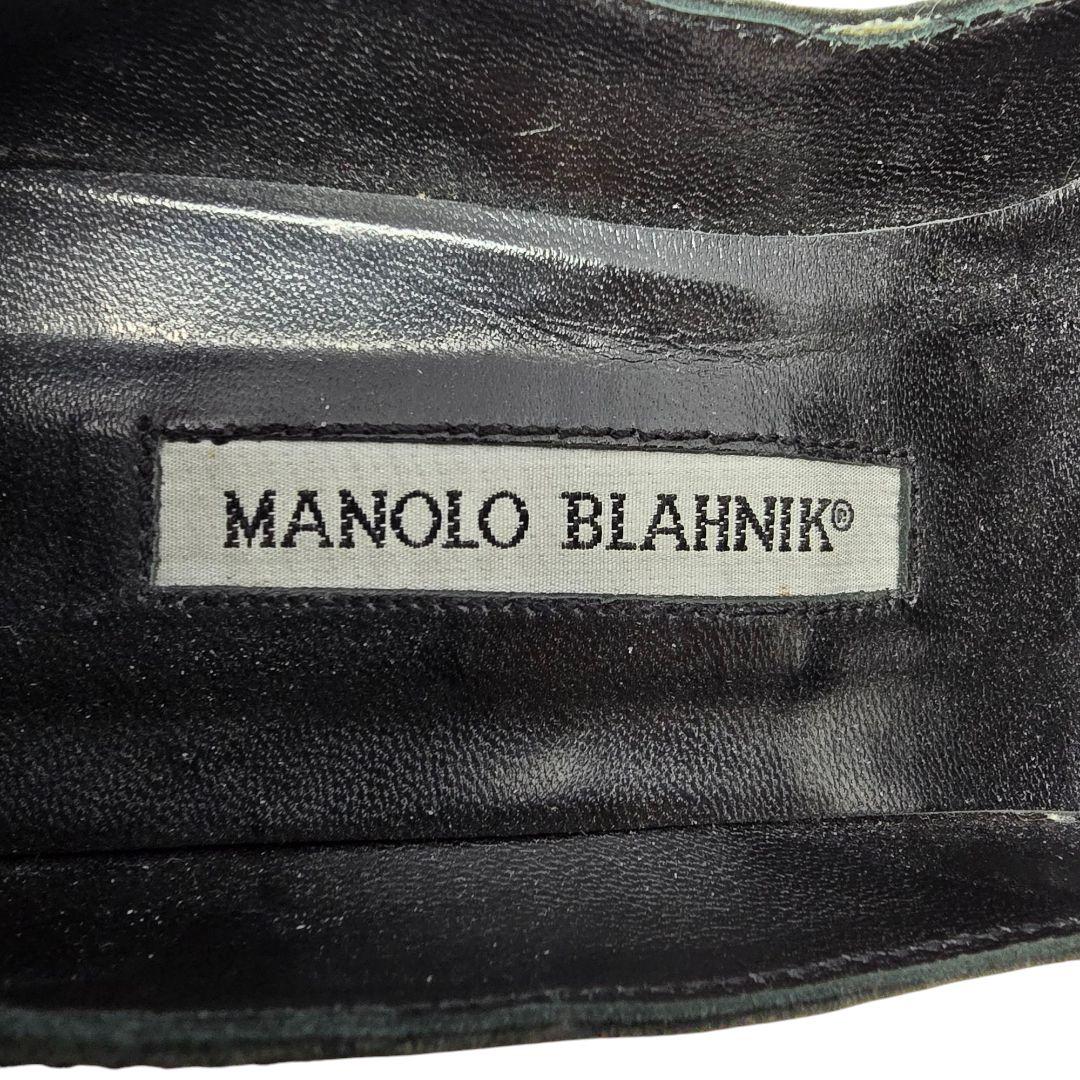 美品✨MANOLO BLAHNIK マノロブラニク 本革 パンプス 黒 23cm